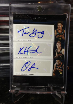 2018 Dominion Triple auto Trae Young RC Rookie  Huerter ,Spellman 1/25