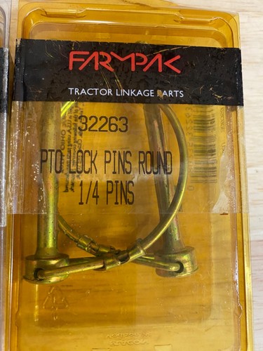 PTO Round Wire Shaft Locking Pin 1/4" farm implement tractor trailer 4 pack lot - Picture 3 of 5