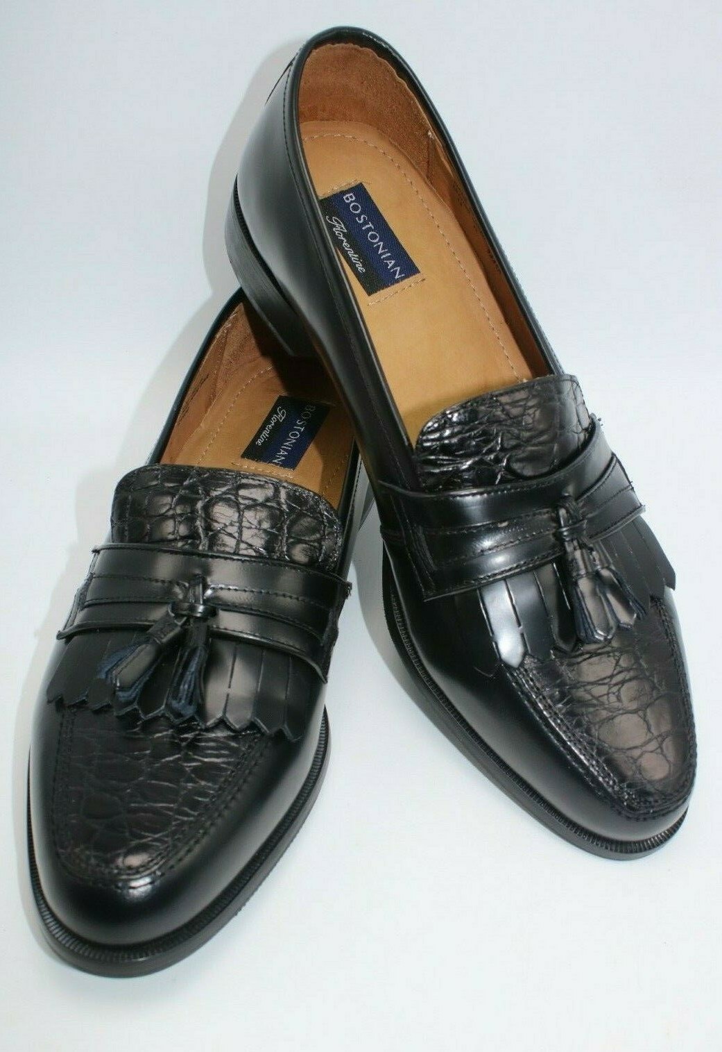 Bostonian Florentine Mens 8.5 M Black Leather Kiltie Brogue Italian Loafers Bostonian Mens Florentine Loafers Sz 9.5 M Black Leather  main image 4
