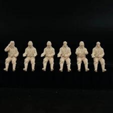 1/48 Scale Model Janpanese Sit Pose Pilot 6 Soldier Figures Military Miniature