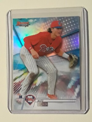 2019 BOWMANS BEST ALEC BOHM TOP PROSPECT REFRACTOR-PHILLIE STUD 3B-CARD #TP8