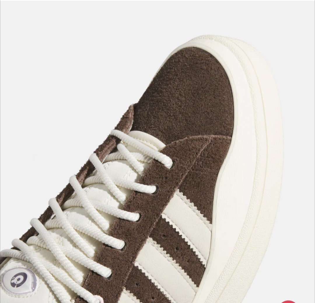 Size 4.5 Men / 5.5 Wmn adidas Bad Bunny x Campus deep brow/pink