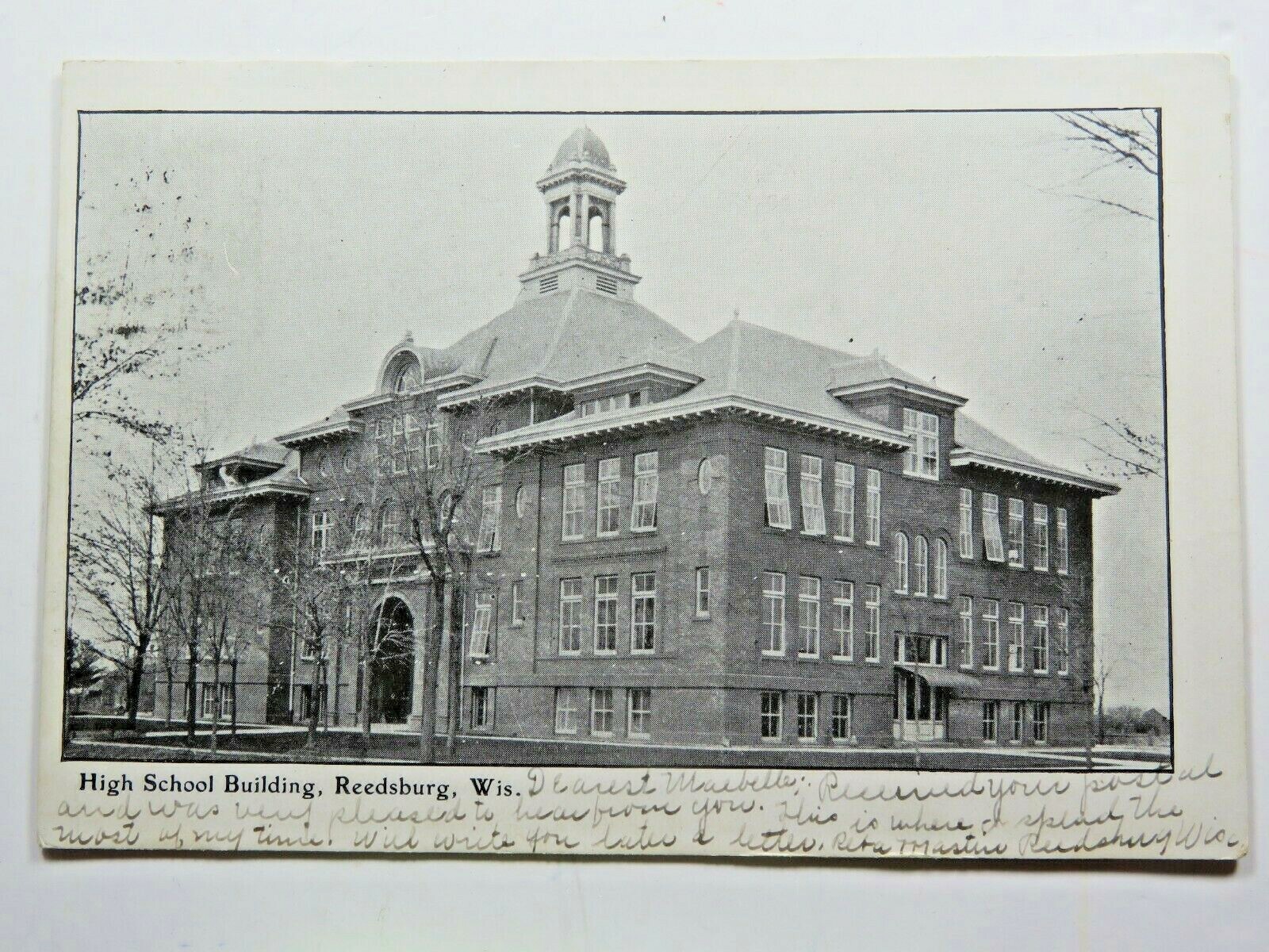 1907 Antique Postcard RPPC Reedsburg WI High School A5510 eBay