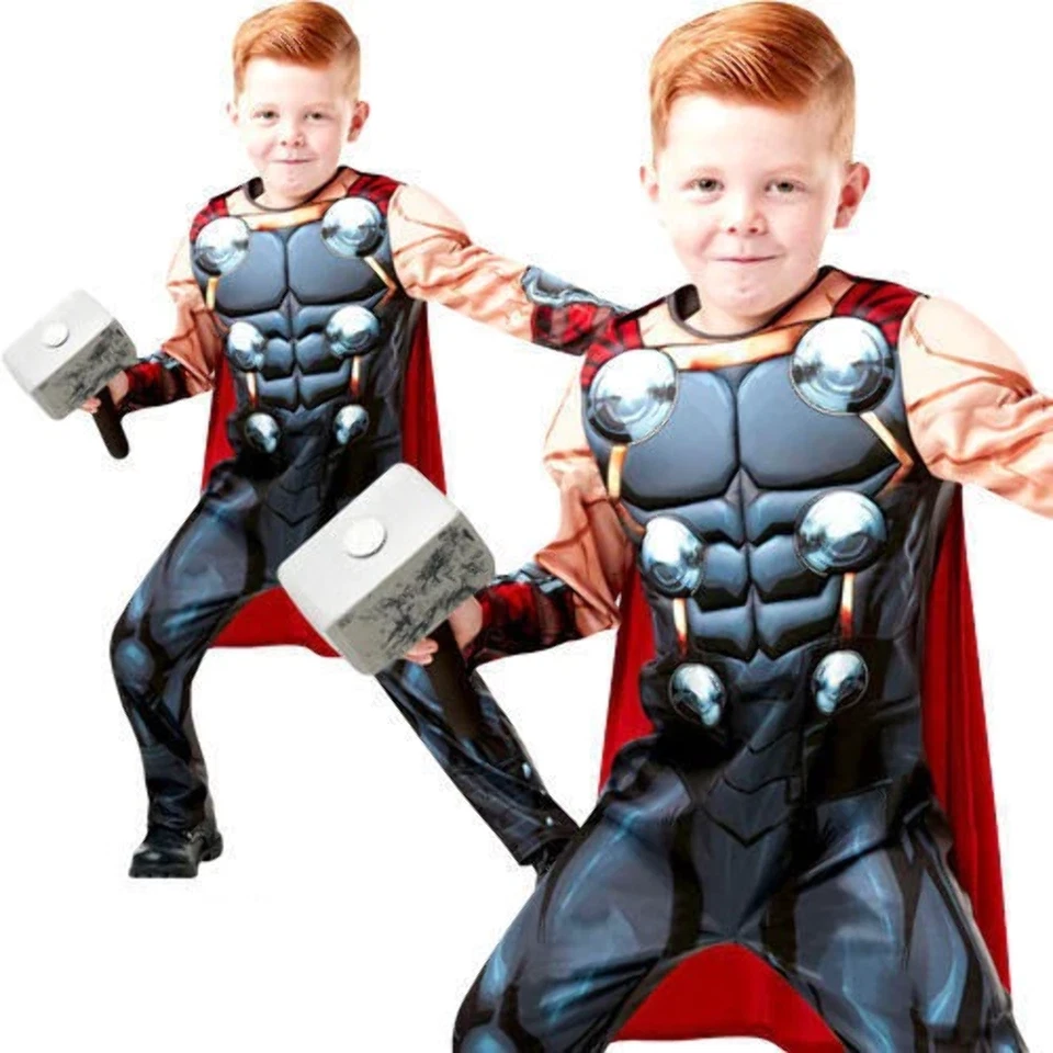 RUBIES Deluxe Thor Costume Boys Infinity War Boys Fancy Dress Superhero Avengers Kids C