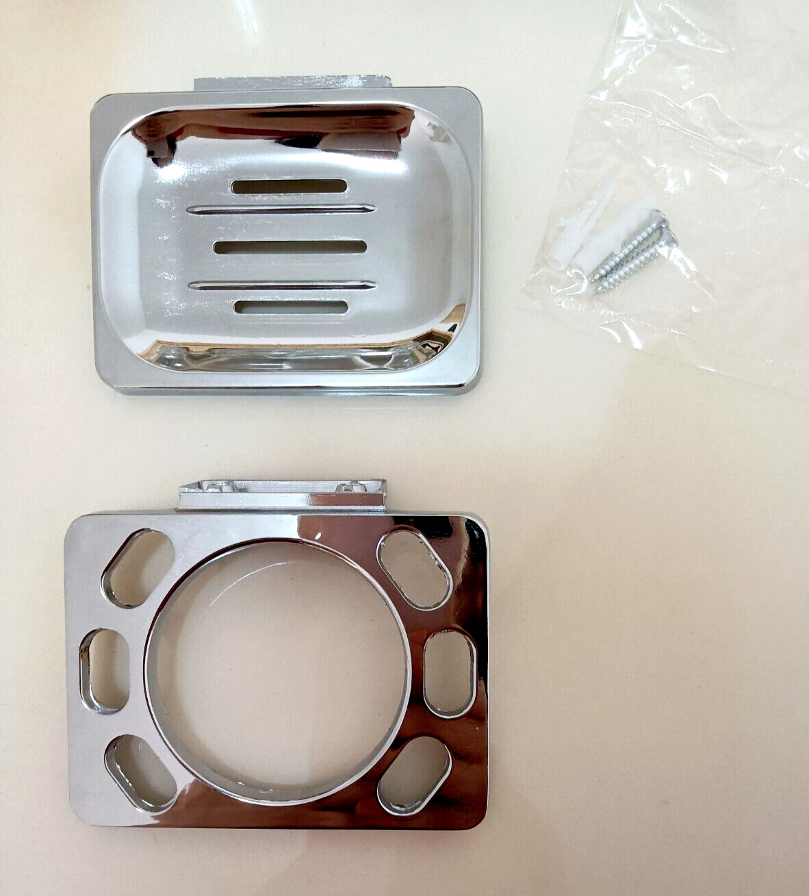 Wall Mounted Brushed Nickel Tooth Brush Tumbler Holder & Soap Dish Holder &ldquo;NEW&rdquo;