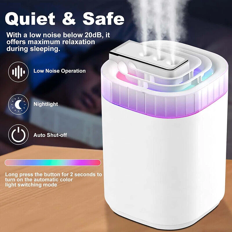 Large Room 3L Ultrasonic Humidifier Bedroom Cool Mist Air Humidifier - Image 2 of 4