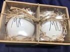RAE DUNN MR & MRS large ball ornament set NEW IN BOX!! CHRISTMAS! wedding! NEW! — photo 5