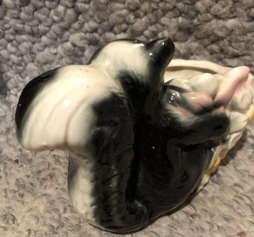 Girasoli Skunk Planter Anni 40 Kissy Smile Kitsch Succulenta Antropomorfa - Foto 12 di 18