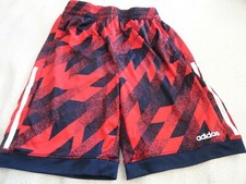 NWOT Boys Red Blue Adidas Shorts - SZ 14-16