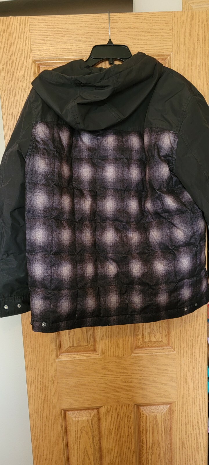 Pendleton Wool Jacket Mens Medium Black Plaid Zip… - image 4