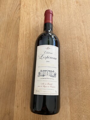 Biete eine Flasche 2000 HAUT-MEDOC Chateau Lespineau France 12%, 750ml.
