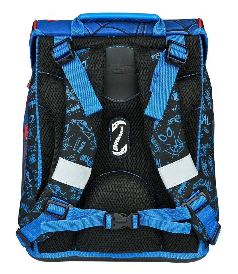 Scooli EasyFit Schulranzen-Set 5-teilig Schulranzen Spider Man II schwarz blau - Bild 4 von 4