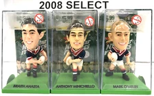 2008 SELECT NRL COLLECTIBLE STARS COLOR FIGURINE COMPLETE TEAM SET(3)-ROOSTERS