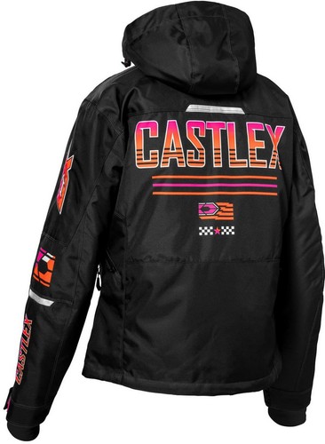 Castle X Strike G7 Womens Snow Jacket Black/Pink Glow/Orange - Picture 2 of 2