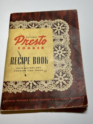#ad VINTAGE MCM Pressure Cooker Presto Cooker Recipe Book Nat Pressure Cooker 1947 $7.25