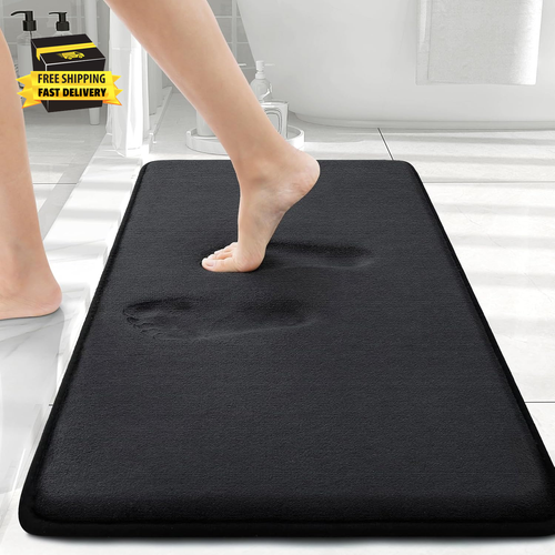 Memory Foam Bath Mat 30X20, Extra Soft and Absorbent Bathroom Mats, Non Slip Was