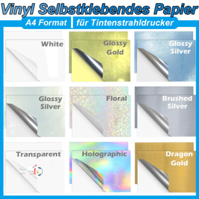 Wasserdicht A4 Aufkleber Papier Drucker Folie Klebefolien zu Tintenstrahldrucker