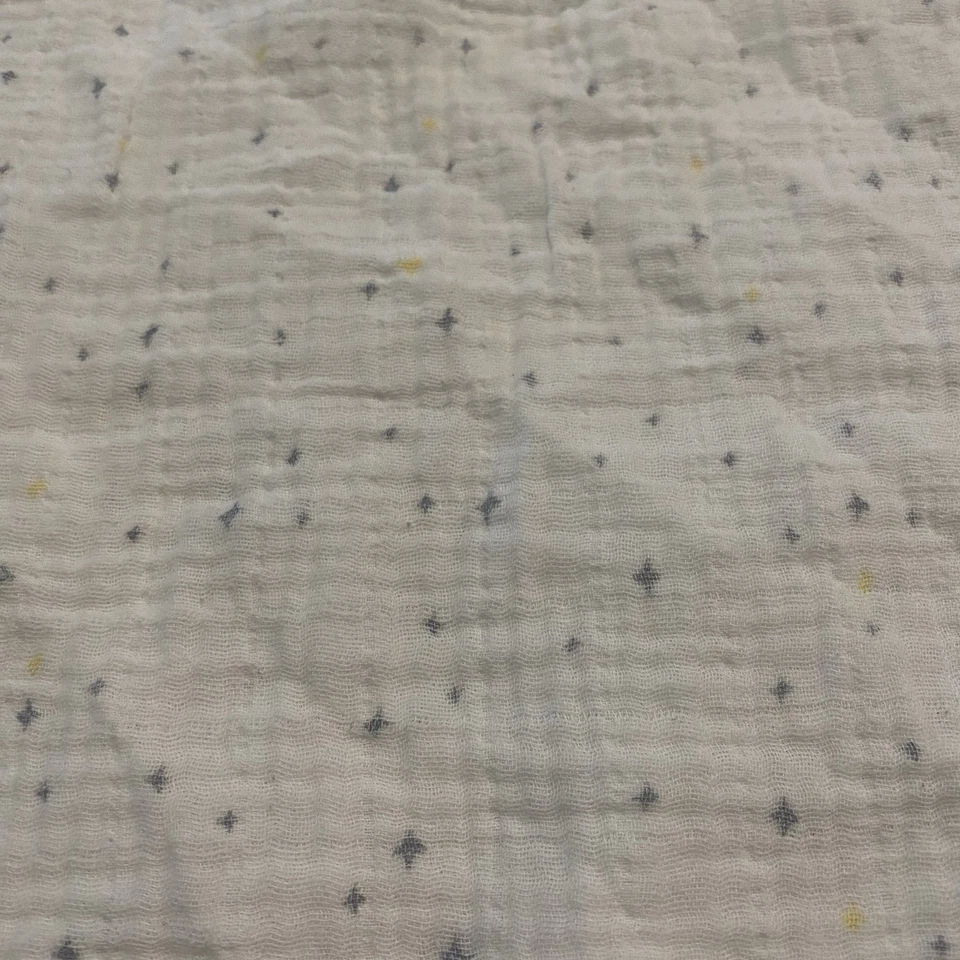 Детское одеяло Aden And + Anais из муслина со звездным принтом синее желтое белое милое - Изображение 4 из 4