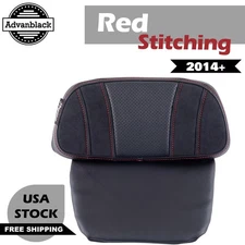 Red Stitching SIK Baggers Small Backrest Pad For 14+ Harley Touring