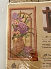 Vtg The Creative Circle Needlepoint Kit Early Iris 1526 Sealed 1987