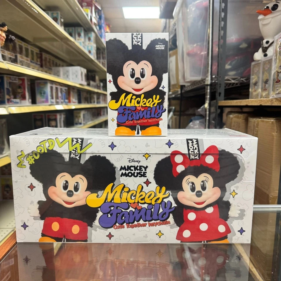 POP MART Mickey семьи подлинный плюшевый слепой коробка фигурка подарок 1шт случайный LABUBU - Изображение 2 из 4