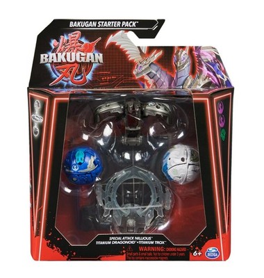 Bakugan Starter 3-Pack Spinning Action Figures, Special Attack Dragonoids Hammer