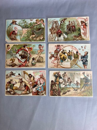 LOT OF 6 Victorian Trading Cards Arbuckle History of Sports