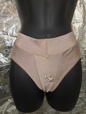 NWT Vintage Beige Ana Paula Lingerie Hicut Panty Medium Large See Pics