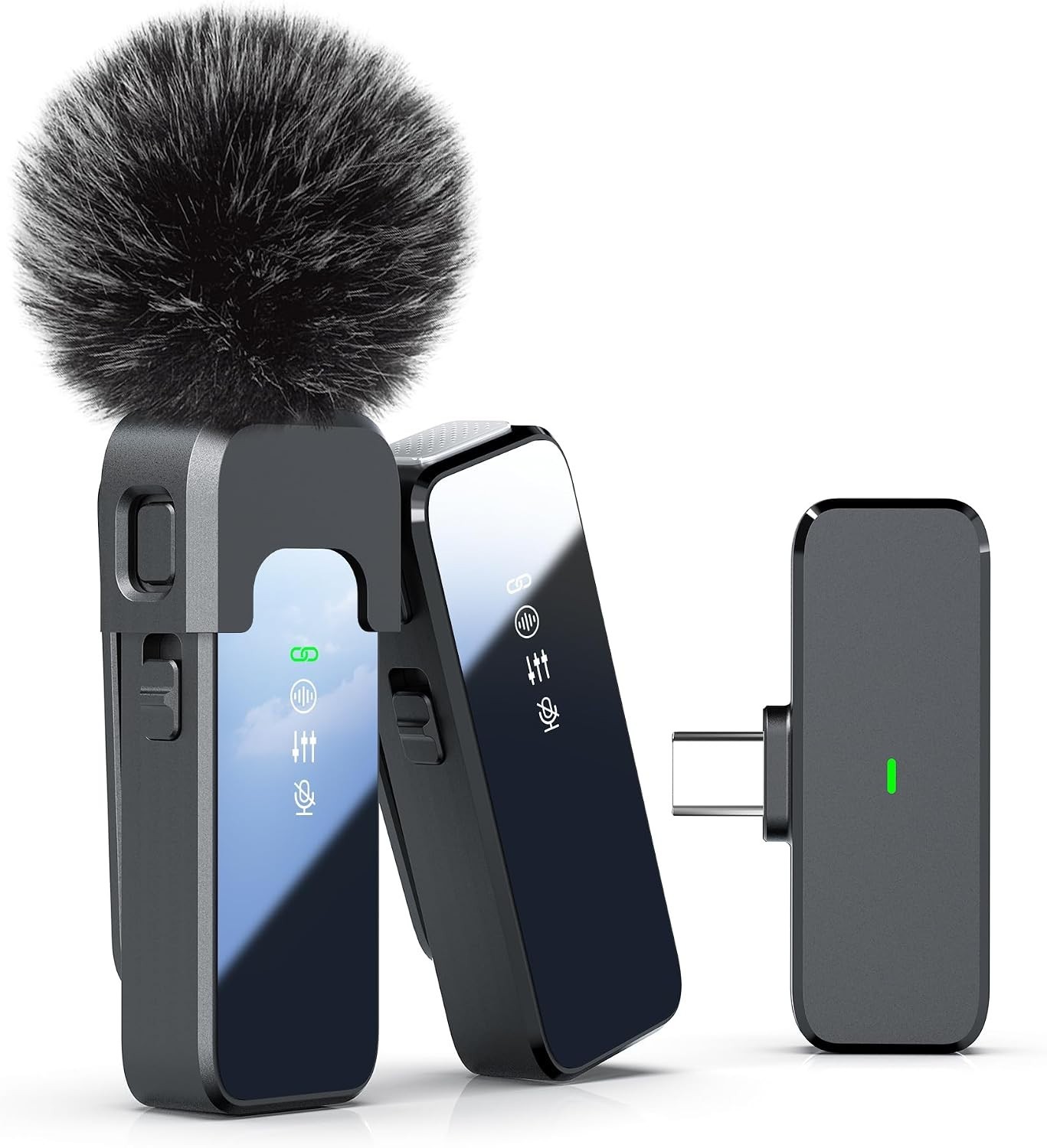 Wireless Microphone USB-C Only Noise Cancellation 100ft Trans 18H Btry