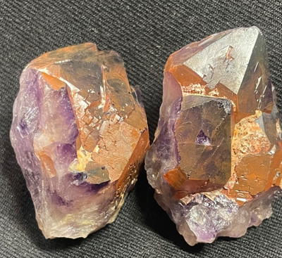 Alien amethyst in formation 2 NOS crystal in natural specimen
