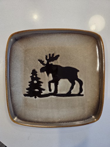  Collector Home Studio Woodland Collection 15" Large Moose's Glazed Plate, MINT - Photo 15 sur 16