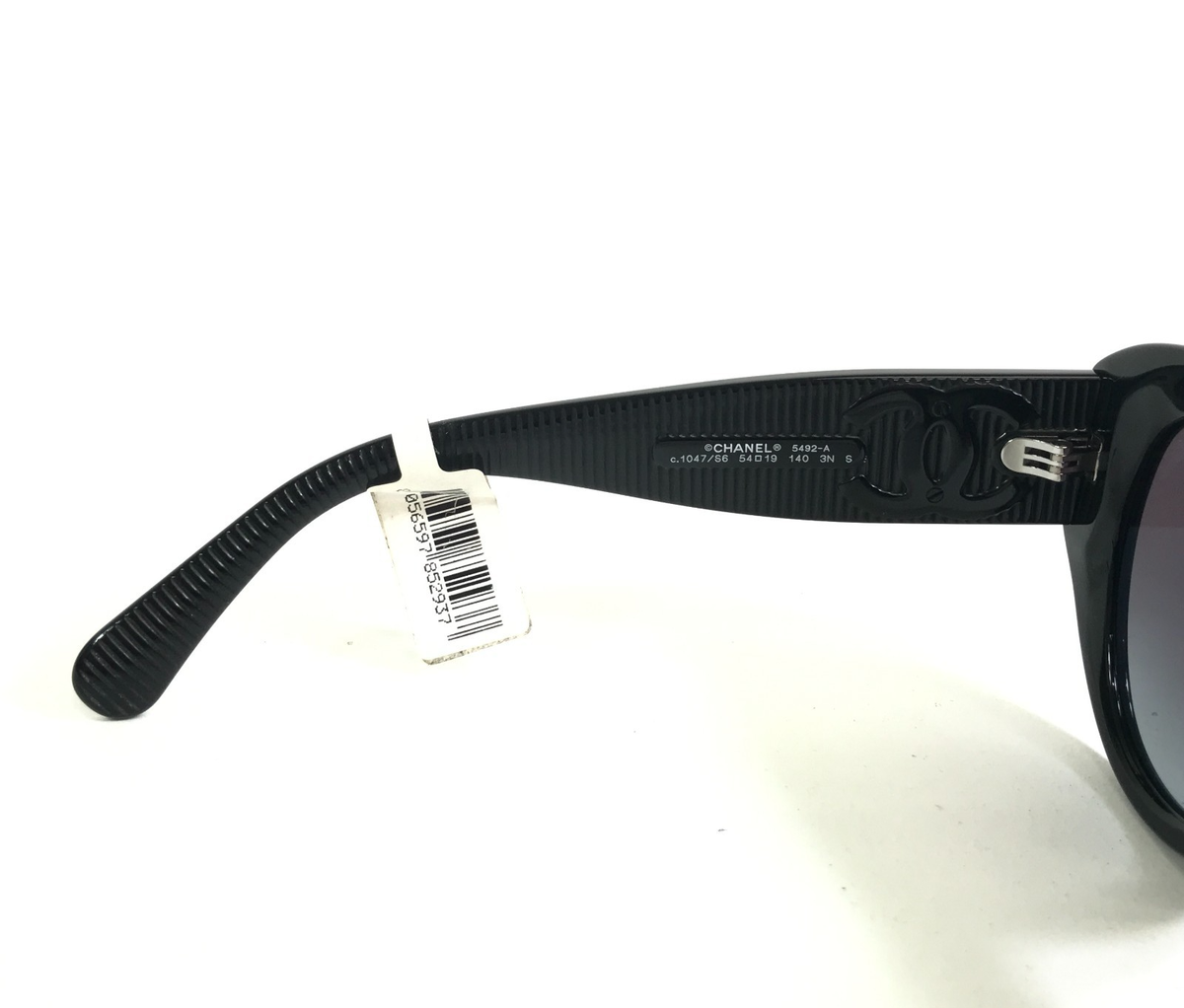 Chanel Sunglasses 5492-A c.1047/S6 Shiny Black Cat Eye with 