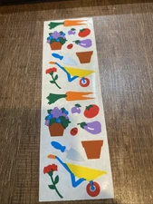 GARDENING TIME Stickers(10pc) Mrs.Grossman's…Flowers…Wheelbarrow…Card Making…