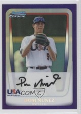 2011 Bowman Draft Chrome Prospects Retail Purple Refractor Dom Nunez 0w7