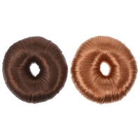 2 Pcs Elastische Haargummis ZubehöR BröTchenhalter Haarstyling-Werkzeuge