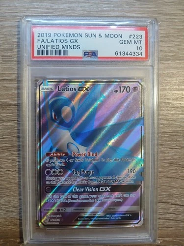 Pokemon Unified Minds Latios GX 223/236 Full Art PSA 10