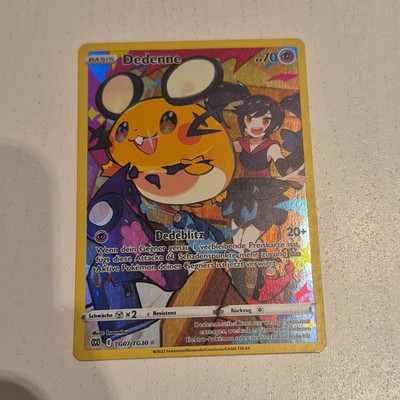 Pokémon TCG Dedenne TG07/TG30 Taschentrainer 30 Basis Deutsch Holo 70 KP 2022