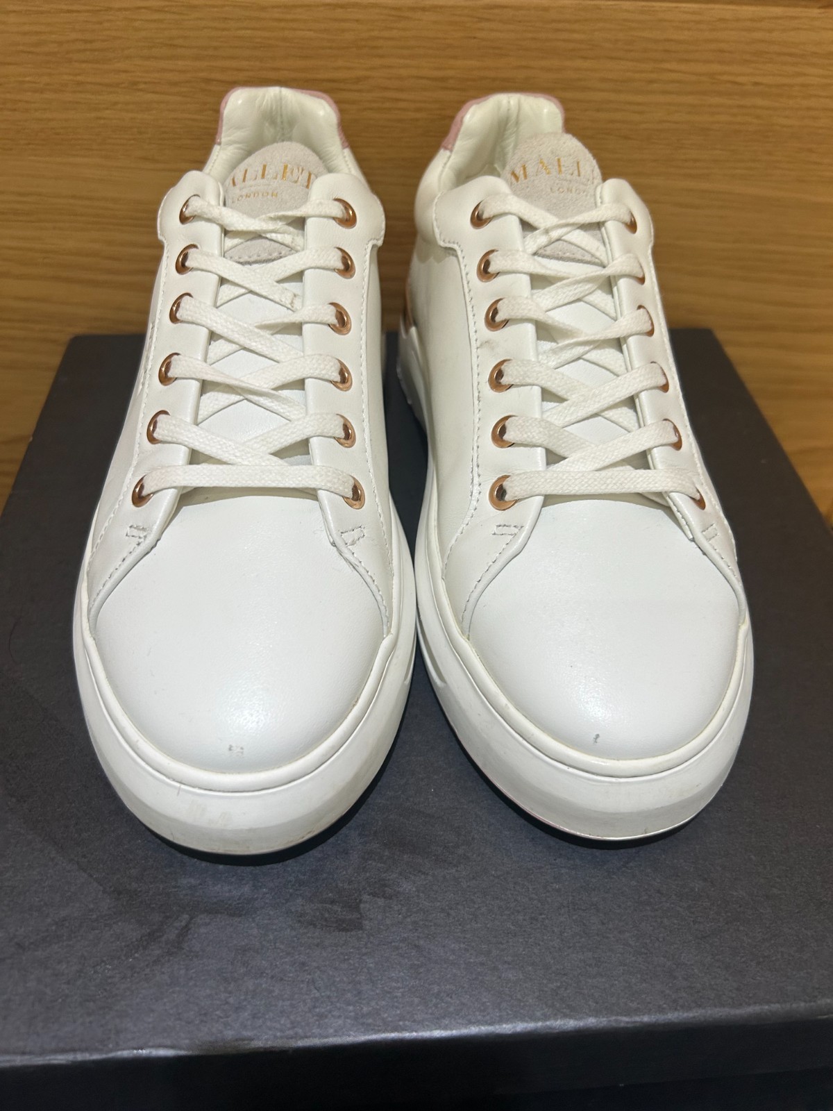 SAOLA Mallet donna bianco innesto oro rosa suola rosa uk taglia 5