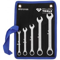 Brilliant Tools RatschenringschlüSsel-Satz, 5-Tlg., 8 - 19 Mm