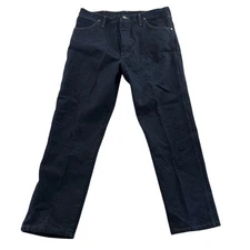 Wrangler Men's Jeans 38x30 13MSEDD Blue Dark Denim Straight Leg Relaxed Fit