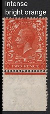 GB 1912 2d intense bright orange sg369 um marginal, copy cert c£1750