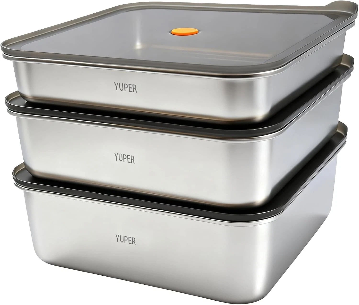 Stainless Steel Food Storage Containers Large Meal Prep Container Sets W/ Lids