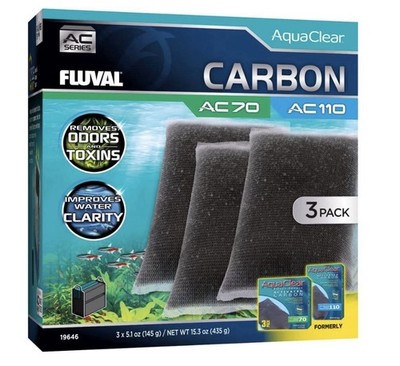 Carbon for AC70/AC110 Power Filter, 15.3 oz / 435 g, 3-Pack - Fluval USA