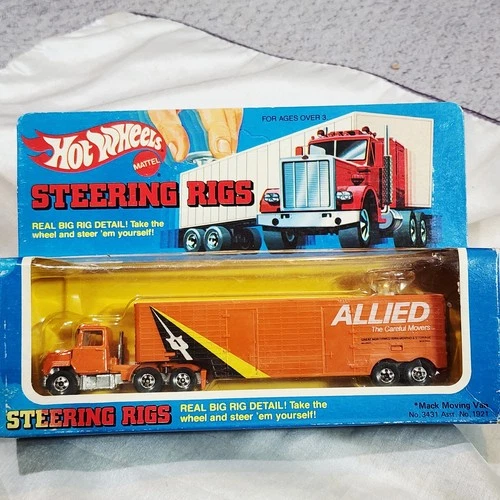 Vintage Hot Wheels Steering Rigs MACK ALLIED MOVING VAN No.1921 NISB UNPUNCHED