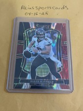 2025 Panini Select - Premier Level Baker Mayfield #137 Black & Red Shock Prizm