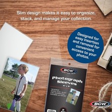 BCW Photo Sleeves 4x6 2 Mil Archival Soft Poly Bags Safe Storage Pack Of 100