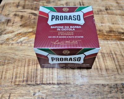 Proraso Shaving Soap in a Bowl: Red Range - Nourishing for Thick Coarse Beards