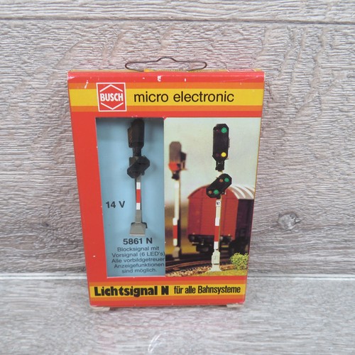 BUSCH 5861 - Spur N - Blocksignal m. Vorsignal unbenutzt - OVP - #AT19295 | Zustand: Gebraucht