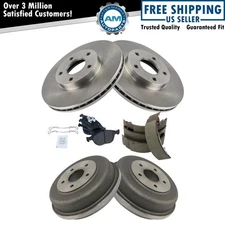 Front Rear Premium Posi Metallic Disc Brake Pad Shoe Rotor Drum Kit for Transit