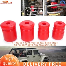 Front & Rear Bump Stops Kit 1-1303 & 1-1304 For 2007-2018 Jeep Wrangler JK JKU